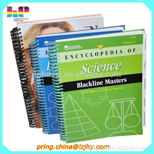 China supplier factory promotion price spiral bound booklets printing